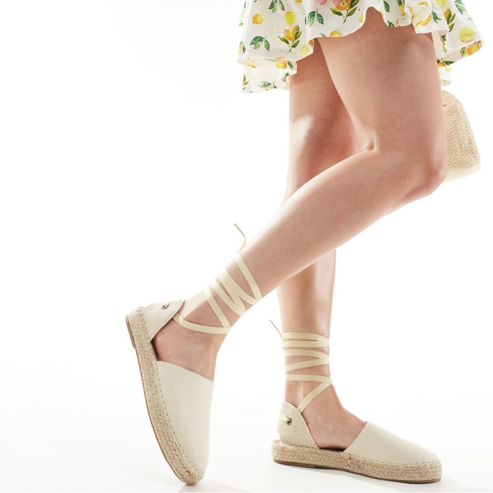 Cream Espadrille Flats